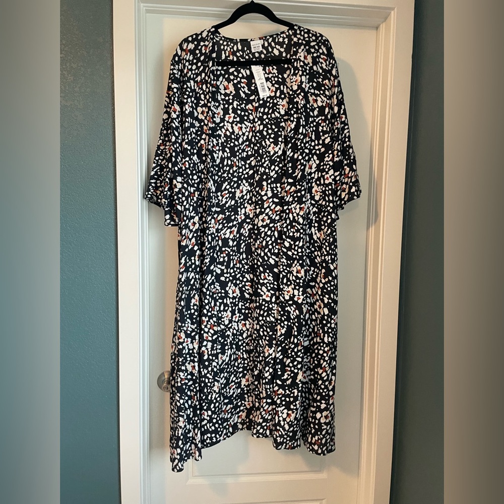 Patterned kimono duster